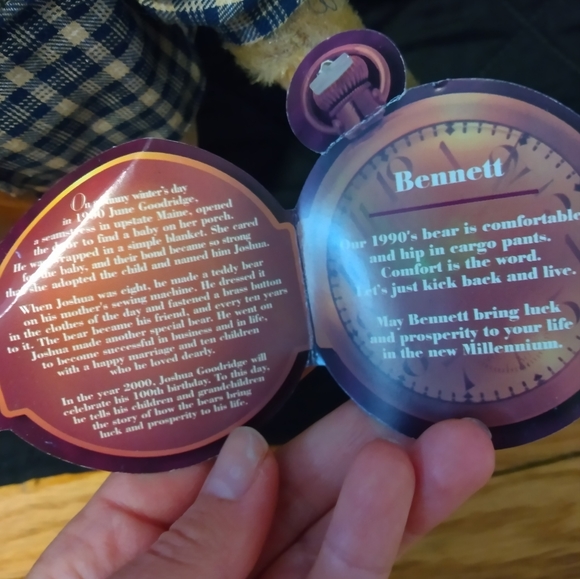 1999 12" Pickford Brass Button Bear Bennett New with Tags with stand Collectable - Picture 3 of 4